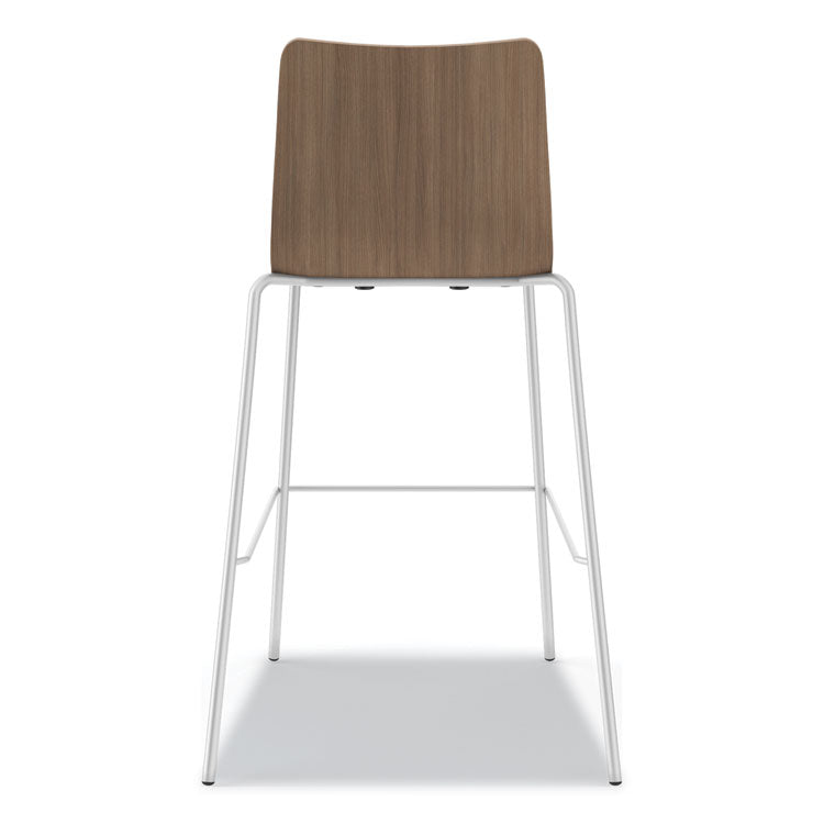 Ruck Laminate Task Stool, Supports up to 300 lb, 30" Seat Height, Pinnacle Seat/Base, Silver Frame 3