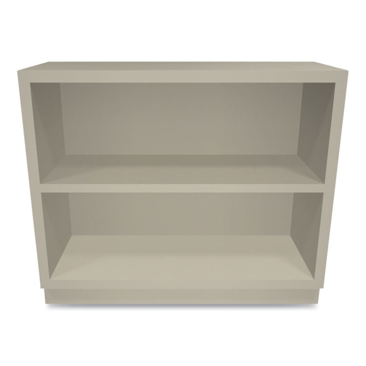 Metal Bookcase, Two-Shelf, 34.5w x 12.63d x 29h, Putty 2