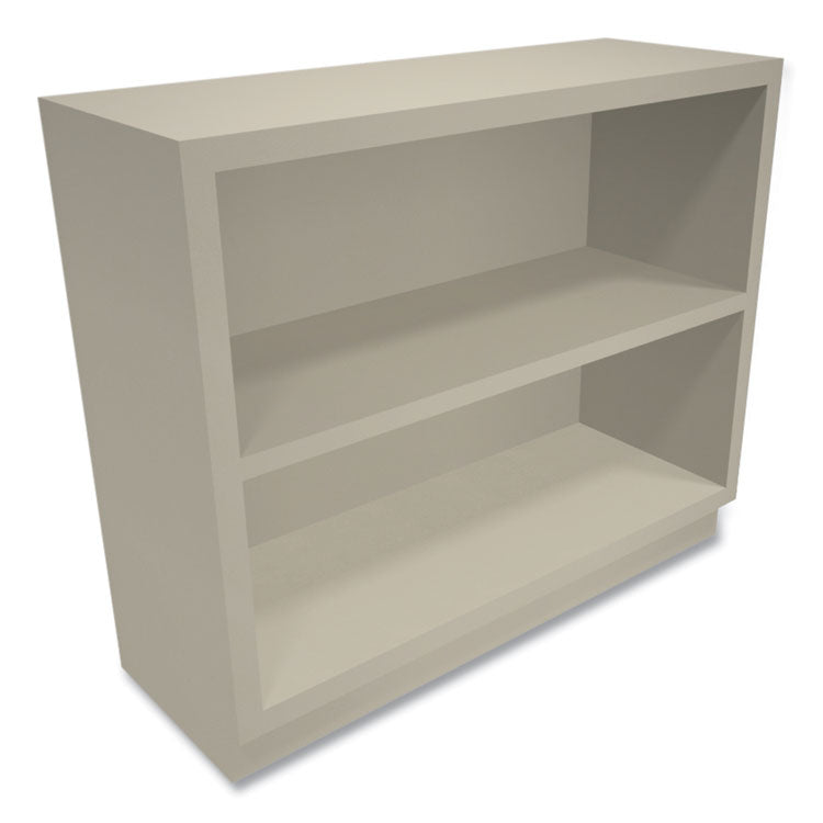 Metal Bookcase, Two-Shelf, 34.5w x 12.63d x 29h, Putty 3