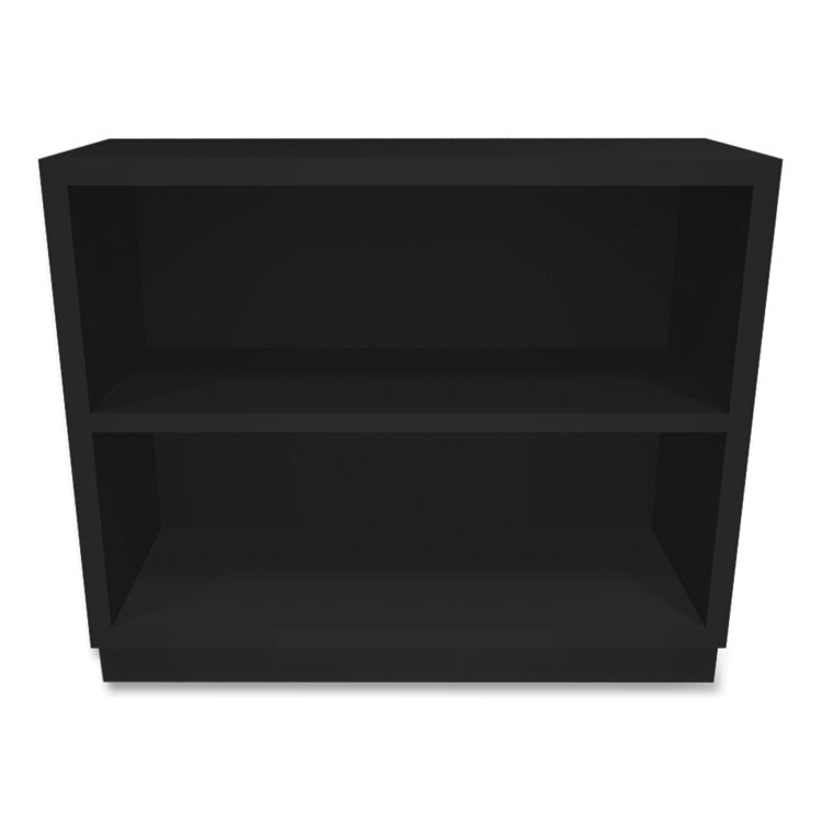 Metal Bookcase, Two-Shelf, 34.5w x 12.63d x 29h, Black 2