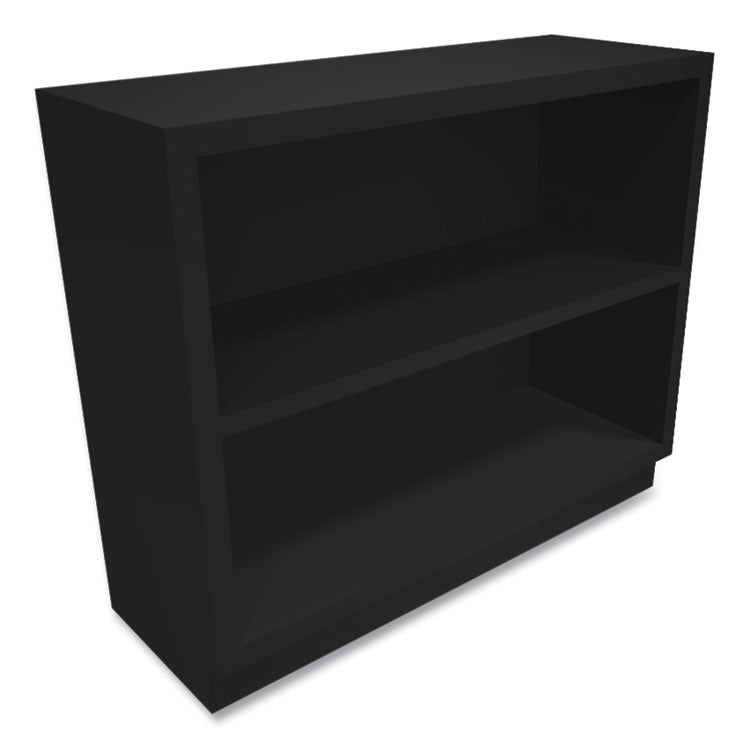 Metal Bookcase, Two-Shelf, 34.5w x 12.63d x 29h, Black 3