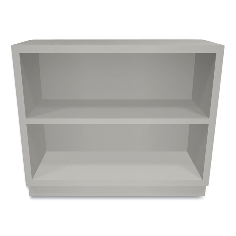 Metal Bookcase, Two-Shelf, 34.5w x 12.63d x 29h, Light Gray 2