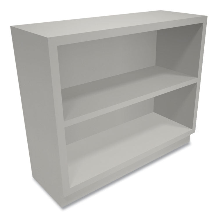 Metal Bookcase, Two-Shelf, 34.5w x 12.63d x 29h, Light Gray 3