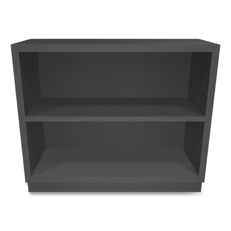 Metal Bookcase, Two-Shelf, 34.5w x 12.63d x 29h, Charcoal 2