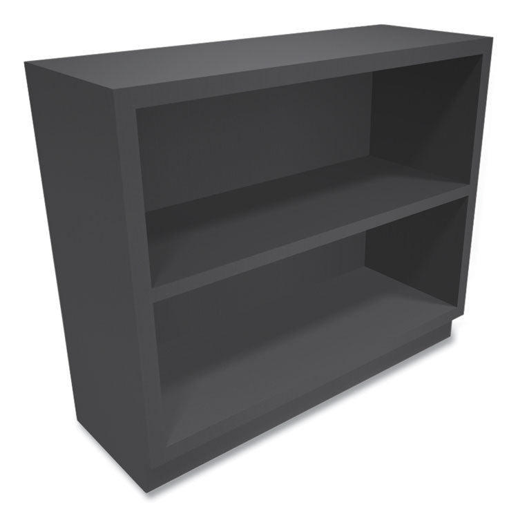 Metal Bookcase, Two-Shelf, 34.5w x 12.63d x 29h, Charcoal 3