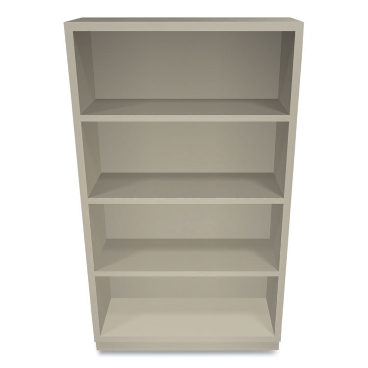 Metal Bookcase, Four-Shelf, 34.5w x 12.63d x 59h, Putty 2