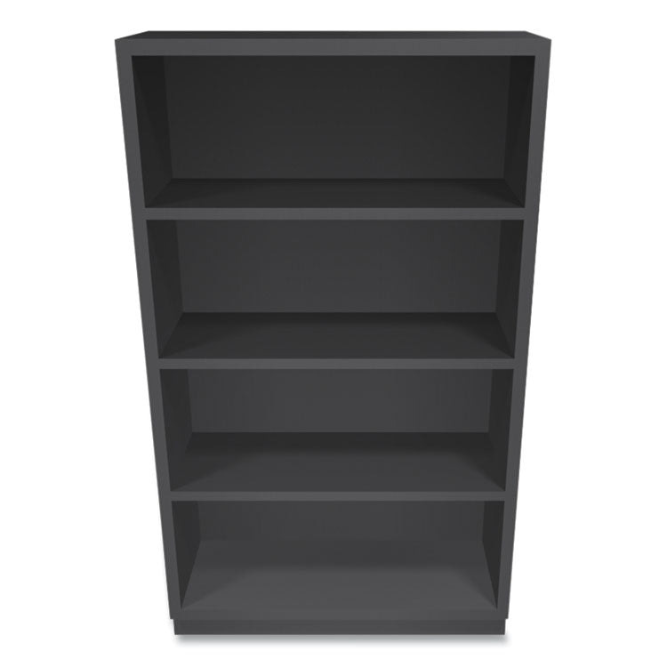 Metal Bookcase, Four-Shelf, 34.5w x 12.63d x 59h, Charcoal 2