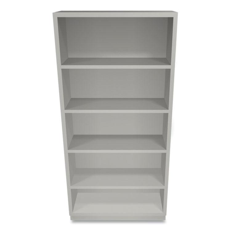 Metal Bookcase, Five-Shelf, 34.5w x 12.63d x 71h, Light Gray 2