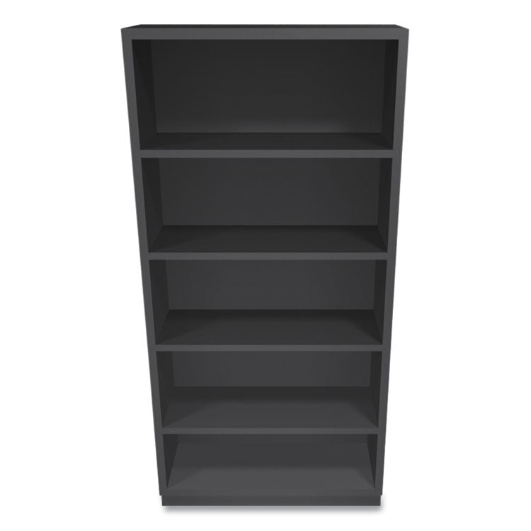 Metal Bookcase, Five-Shelf, 34.5w x 12.63d x 71h, Charcoal 2