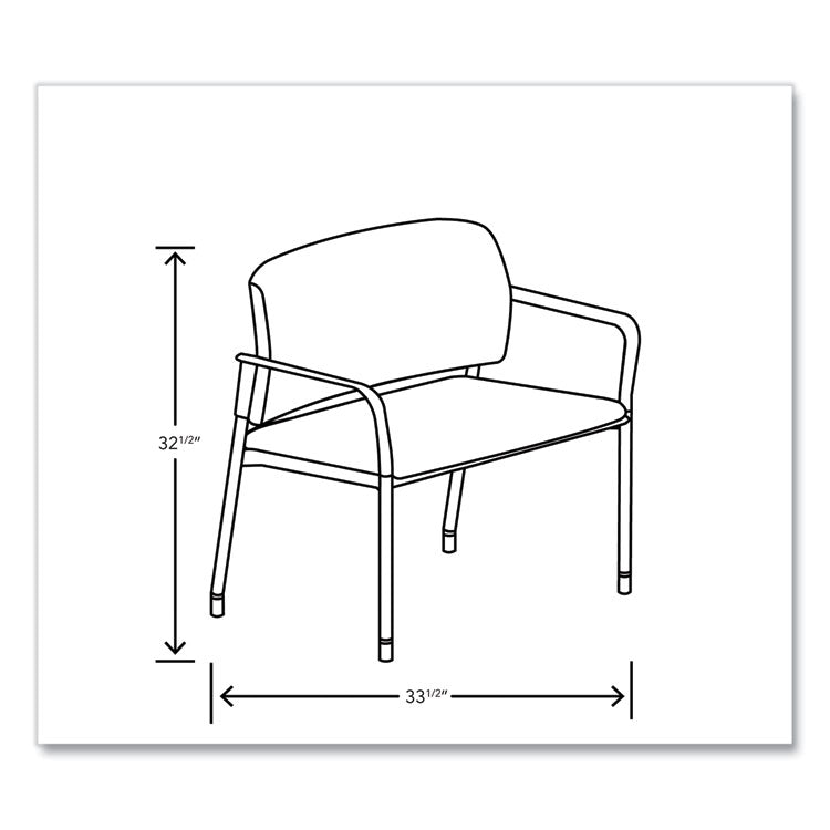 Accommodate Series Bariatric Chair with Arms, 33.5" x 21.5" x 32.5", Elysian Seat, Elysian Back, Charblack Legs 4