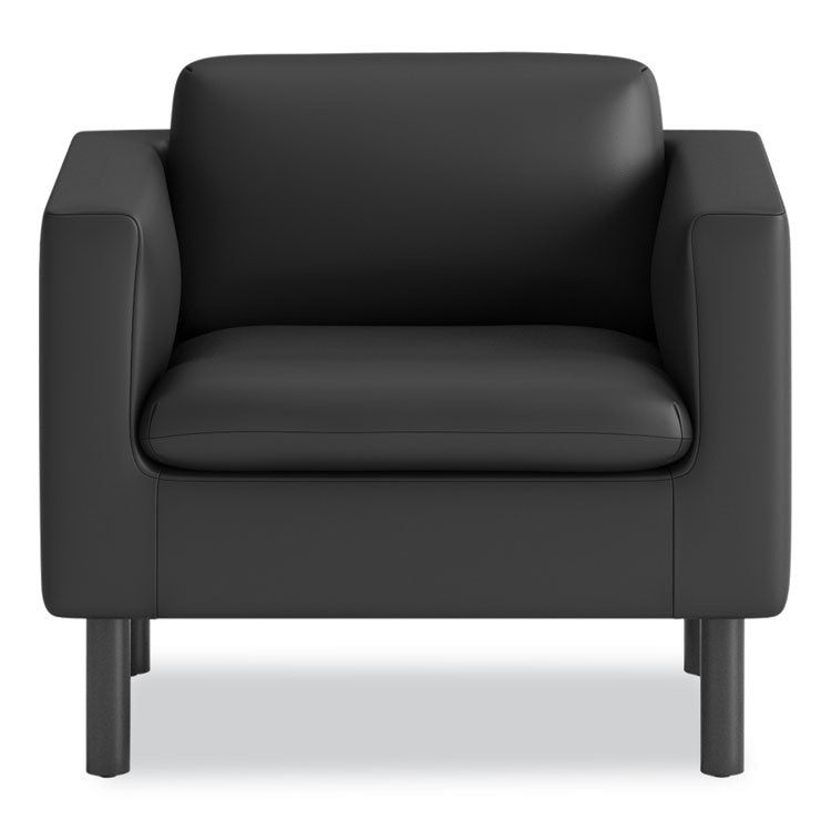 Parkwyn Series Club Chair, 33" x 26.75" x 29", Black Seat, Black Back, Black Base 3