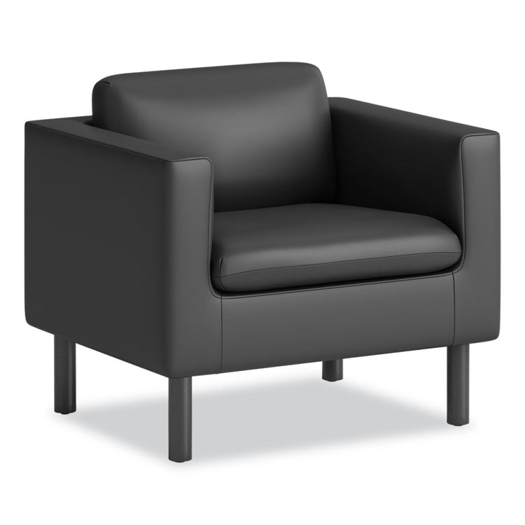 Parkwyn Series Club Chair, 33" x 26.75" x 29", Black Seat, Black Back, Black Base 1