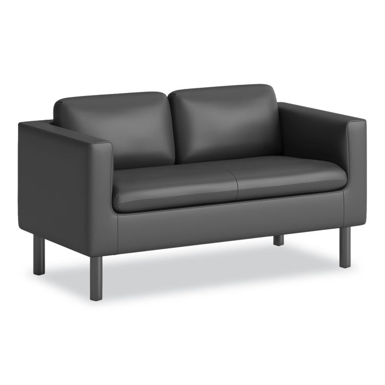 Parkwyn Series Loveseat, 53.5w x 26.75d x 29h, Black 1