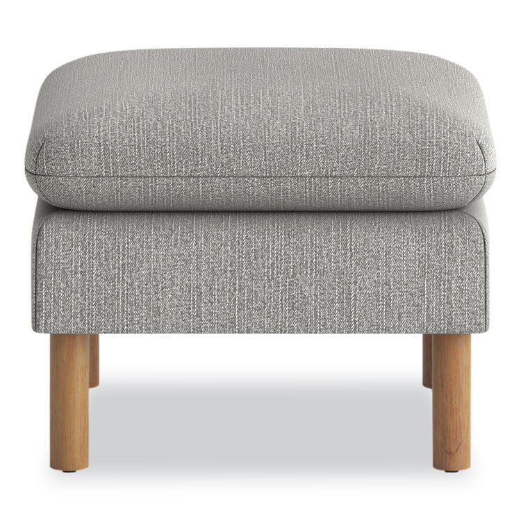 Parkwyn Series Ottoman, 23" x 23" x 17.5", Gray/Oak 2