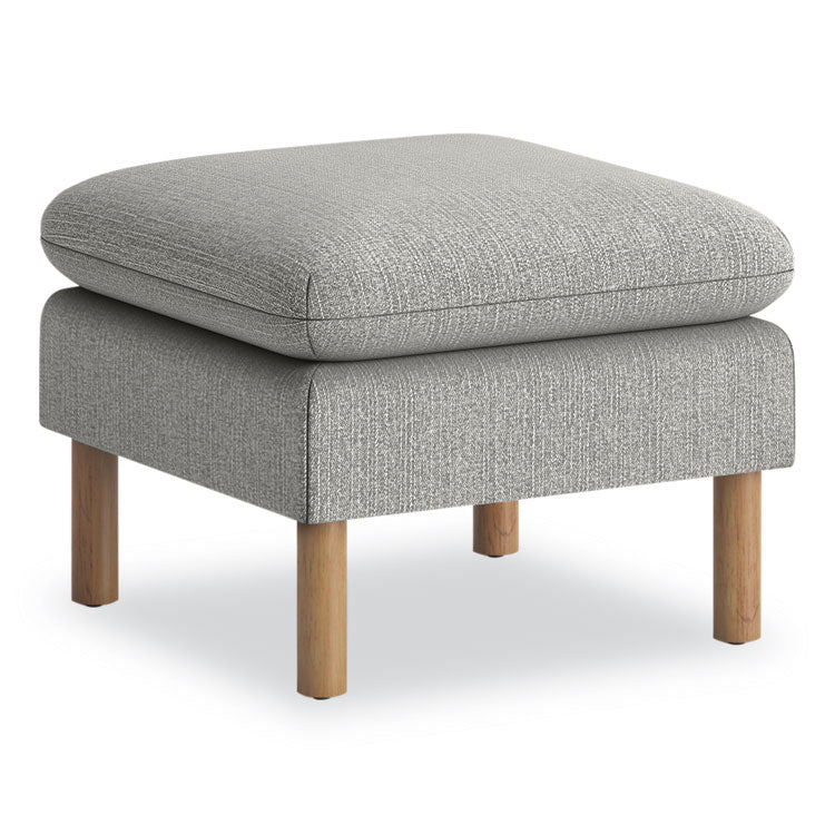 Parkwyn Series Ottoman, 23" x 23" x 17.5", Gray/Oak 1