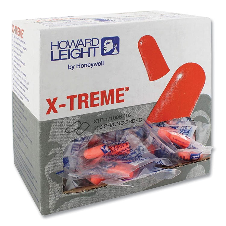 X-TREME Uncorded Disposable Earplugs, Uncorded, One Size Fits Most, 32 dB, Orange, 2,000/Carton 1