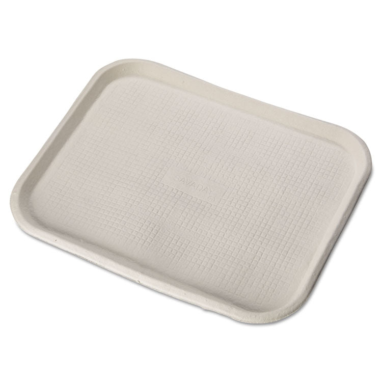 Savaday Molded Fiber Food Trays, 1-Compartment, 14 x 18, White, Paper, 100/Carton 1