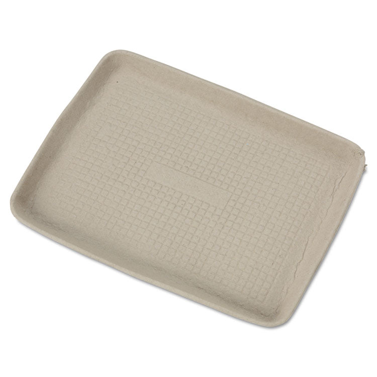 StrongHolder Molded Fiber Food Trays, 1-Compartment, 9 x 12 x 1, Beige, Paper, 250/Carton 1