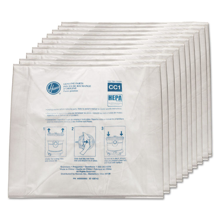 Disposable Vacuum Bags, Hepa Cc1, 10/pack 2