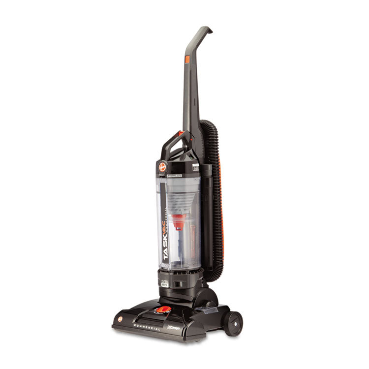 Task Vac Bagless Lightweight Upright Vacuum, 14" Cleaning Path, Black 1