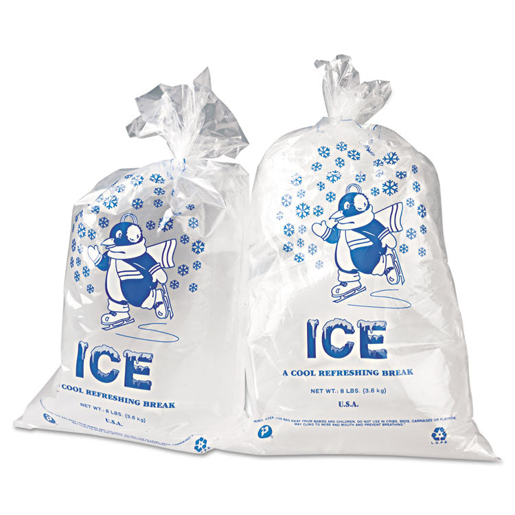 Ice Bags, 1.5 Mil, 11" X 20", Clear, 1,000/carton 2