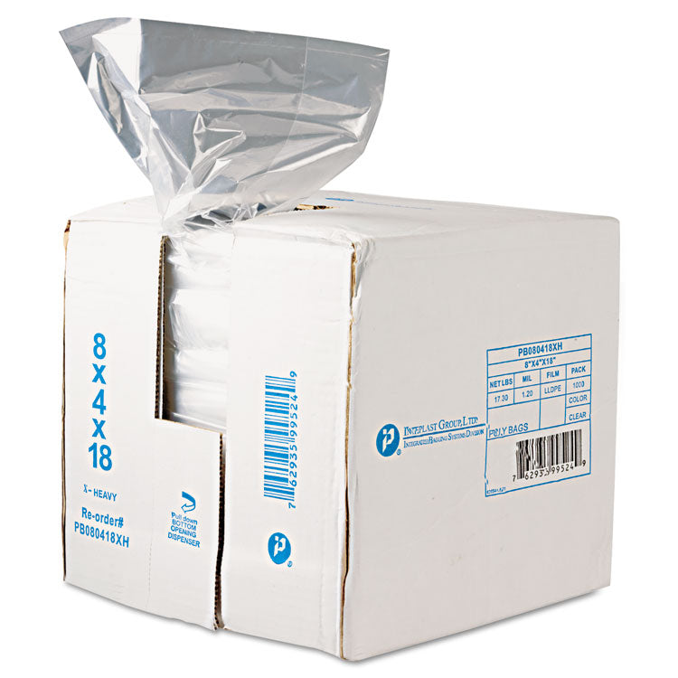 Food Bags, 8 Qt, 0.68 Mil, 8" X 18", Clear, 1,000/carton 1