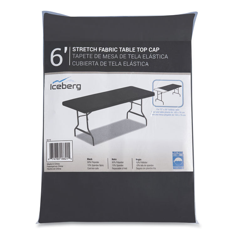 iGear Fabric Table Top Cap Cover, Polyester, 30 x 72, Black 1