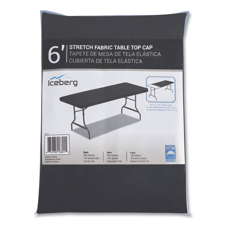 iGear Fabric Table Top Cap Cover, Polyester, 30 x 72, Black 2