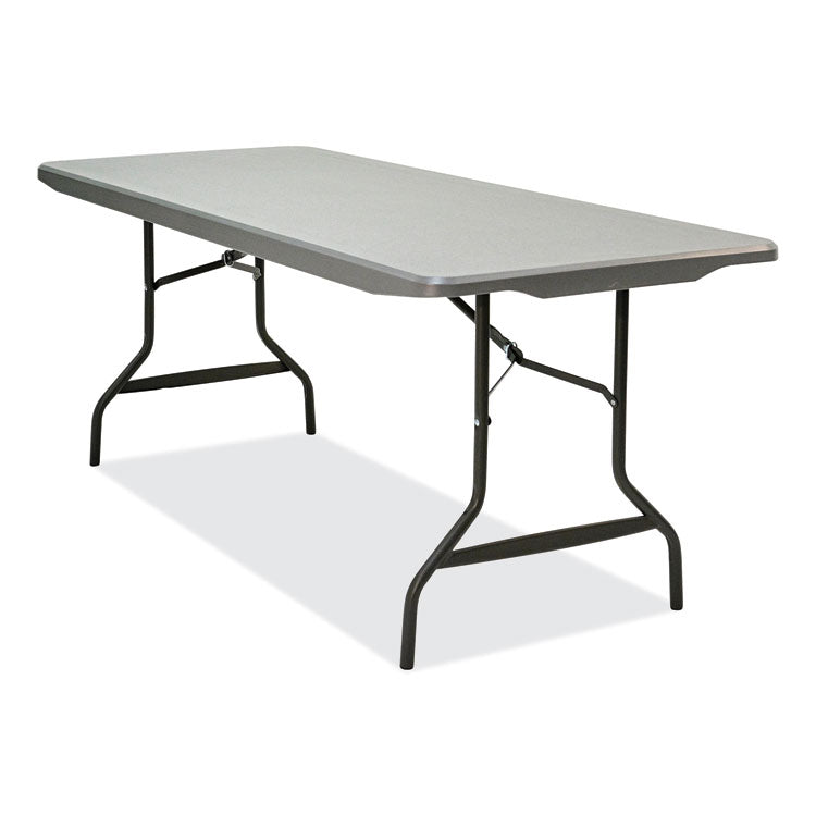 IndestrucTable Commercial Folding Table, Rectangular, 72" x 30" x 29", Charcoal Top, Charcoal Base/Legs 2