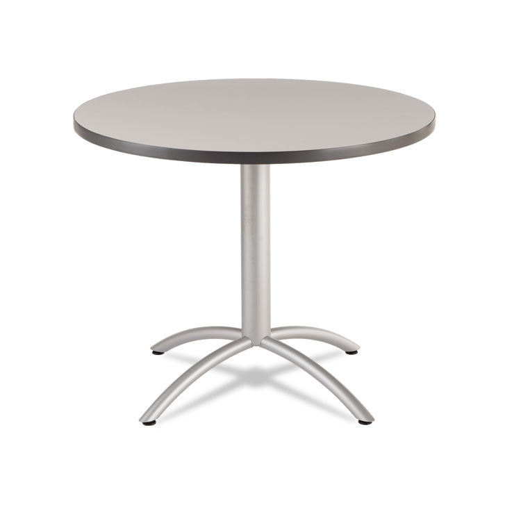 CafeWorks Table, Cafe-Height, Round, 36" x 30", Gray/Silver 1