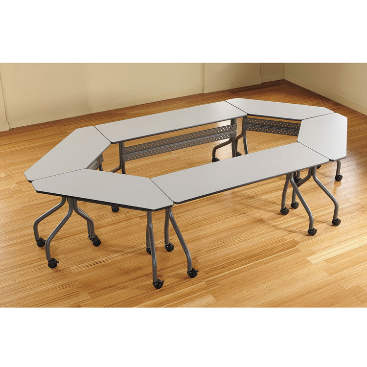 OfficeWorks Mobile Training Table, Rectangular, 60" x 18" x 29", Gray/Charcoal 2