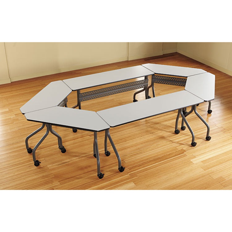 OfficeWorks Mobile Training Table, Rectangular, 72" x 18" x 29", Gray/Charcoal 2