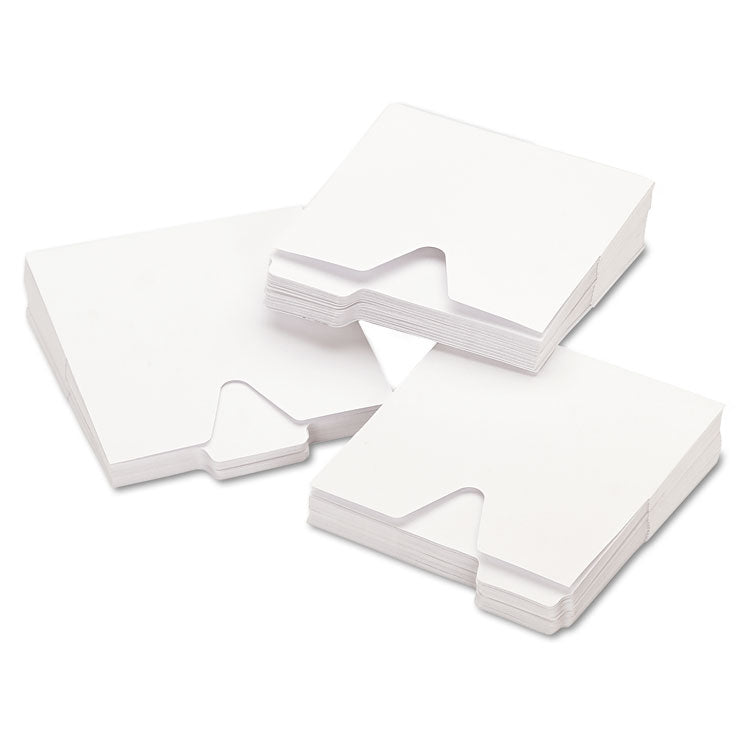 CD File Folders, 1 Disc Capacity, White, 100/Pack 2