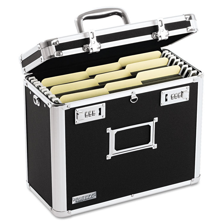 Locking File Chest, Letter Files, 13.75" X 7.25" X 12.25", Black 1