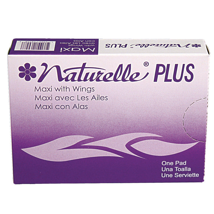 Naturelle Maxi Pads Plus, #4 With Wings, 250 Individually Wrapped/carton 1