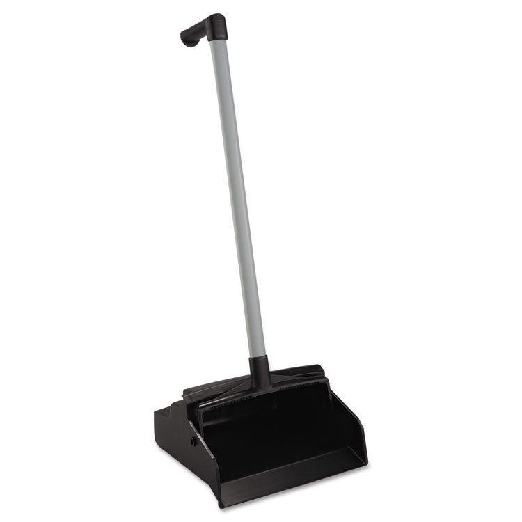 Lobbymaster Plastic Lobby Dustpan, 12w X 32h, Plastic, Black Pan/white Handle, 6/carton 1