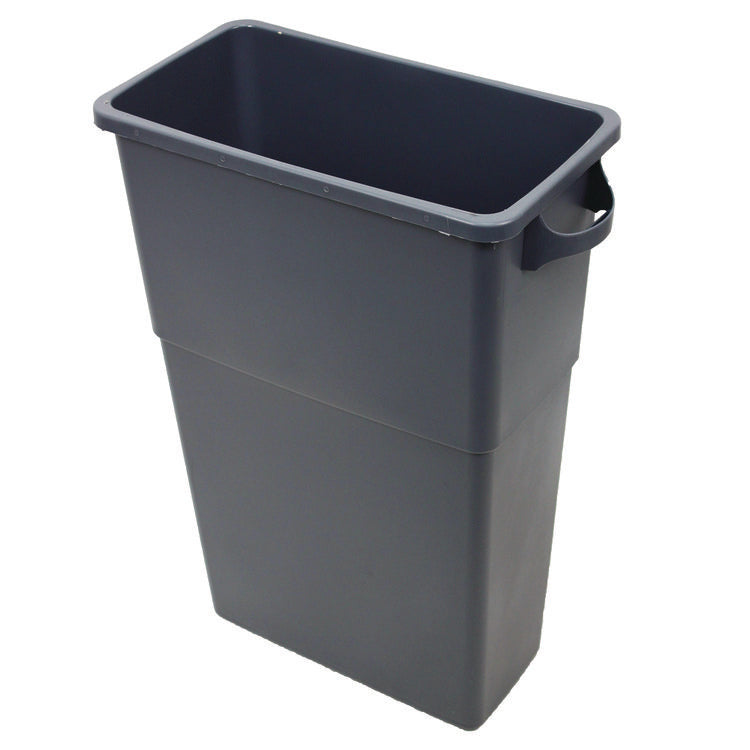 Thin Bin Containers, 23 gal, Polyethylene, Gray 2