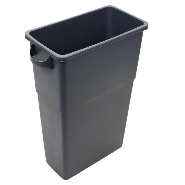 Thin Bin Containers, 23 gal, Polyethylene, Gray 3