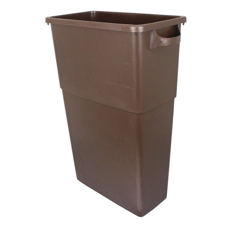 Thin Bin Containers, 23 gal, Polyethylene, Brown 2