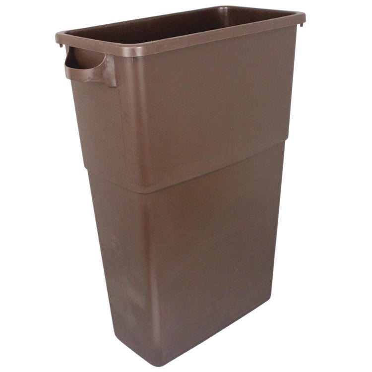 Thin Bin Containers, 23 gal, Polyethylene, Brown 3