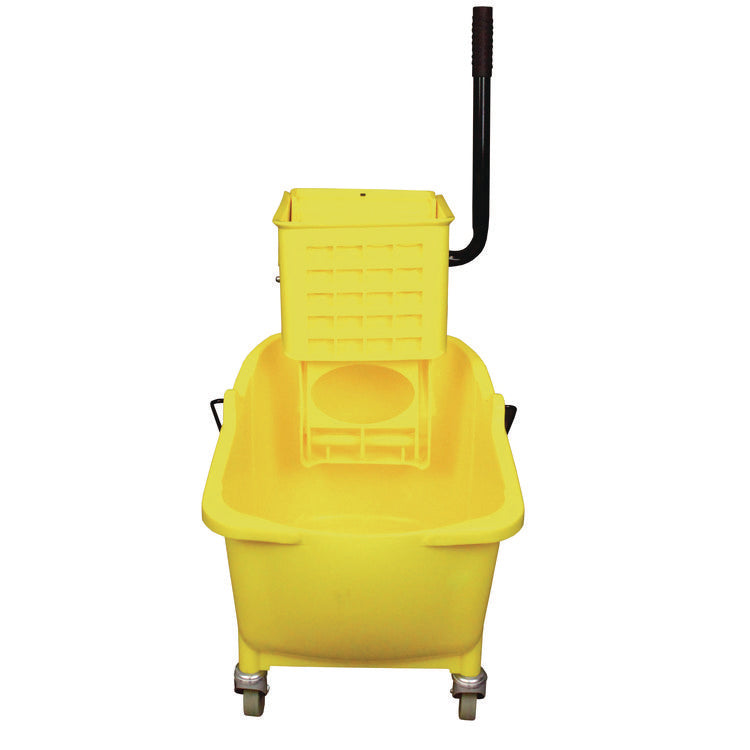 Side-Press Wringer And Plastic Bucket Combo, 12 To 32 Oz, Yellow 1