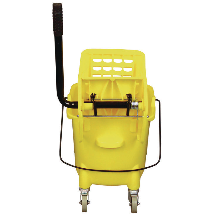 Side-Press Wringer And Plastic Bucket Combo, 12 To 32 Oz, Yellow 4