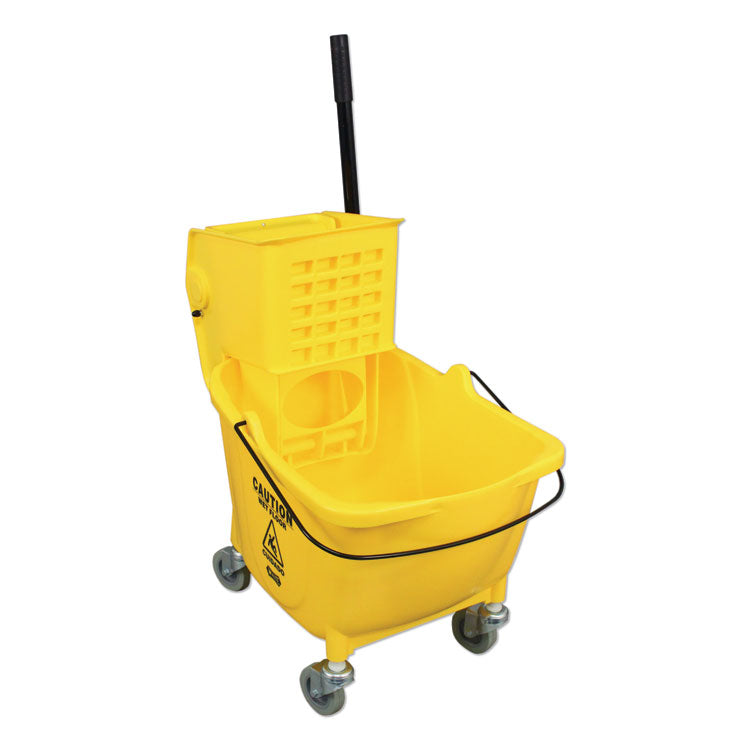 Side-Press Wringer And Plastic Bucket Combo, 12 To 32 Oz, Yellow 2