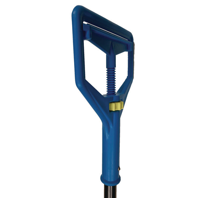 Janitor Style Screw Clamp Mop Handle, Fiberglass, 64", Blue 3