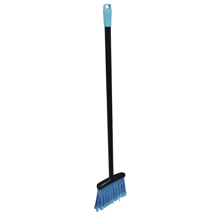 Lobby Dust Pan Broom, 36.86", Black/Blue, 12/Carton 2