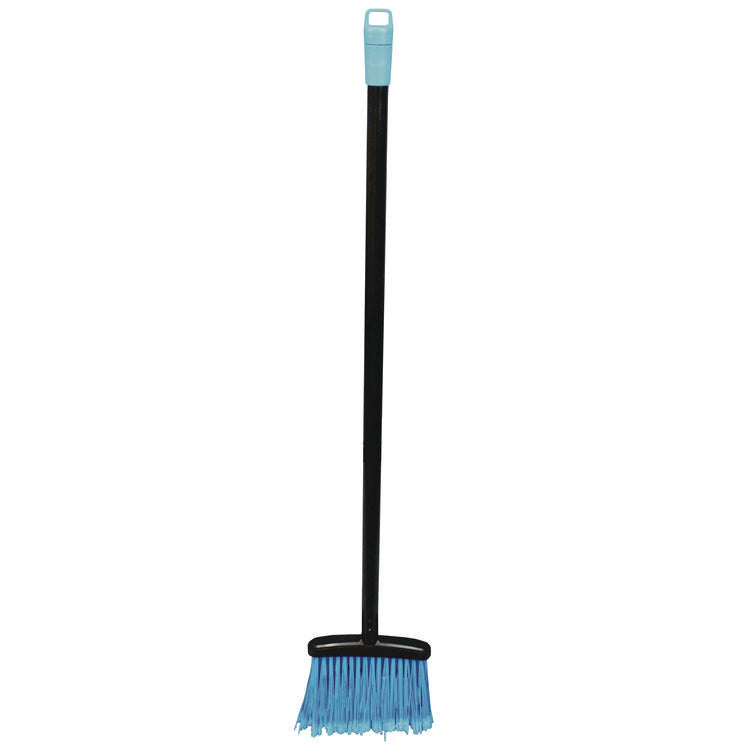 Lobby Dust Pan Broom, 36.86", Black/Blue, 12/Carton 1