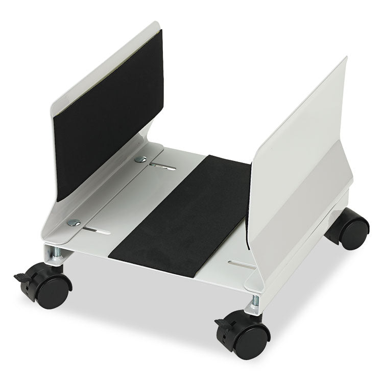 Metal Mobile Cpu Stand, 10.25w X 10.63d X 9.75h, Light Gray 3