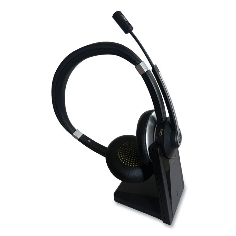 IVR70003 Binaural Over The Head Bluetooth Headset, Black/Silver 3