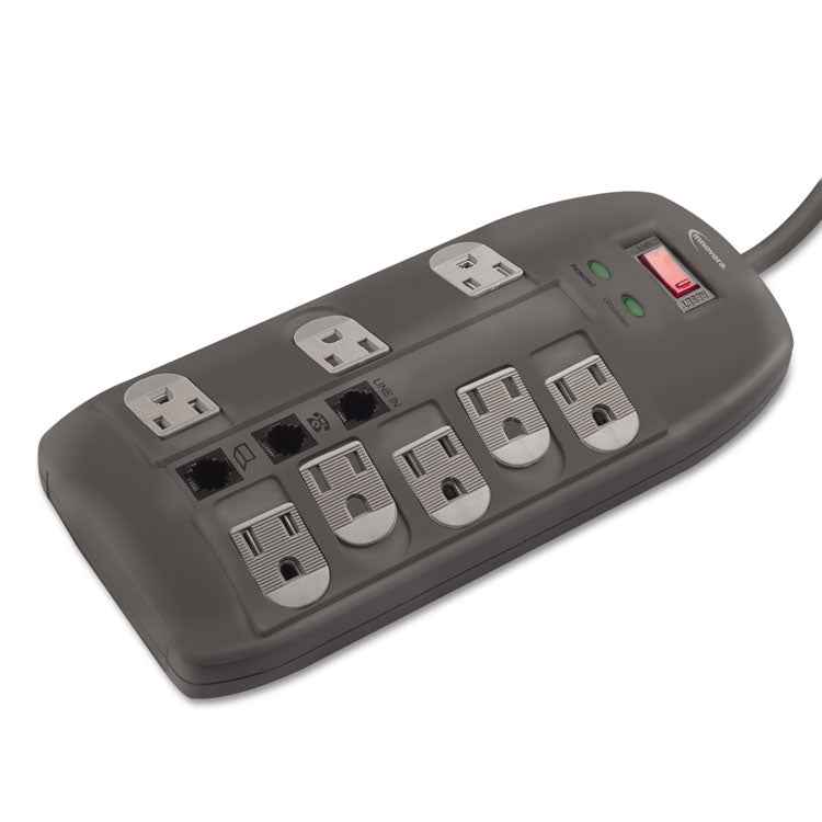 Surge Protector, 8 AC Outlets, 6 ft Cord, 2,160 J, Black 1