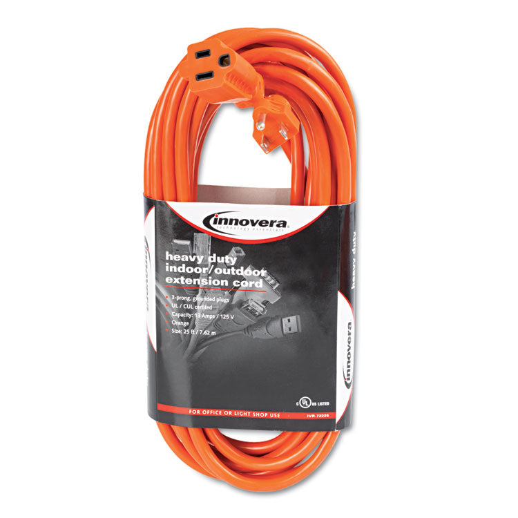 Indoor/Outdoor Extension Cord, 25 ft, 13 A, Orange 1